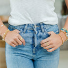 Scallop Shell Adjustable Ring - Splendid Iris