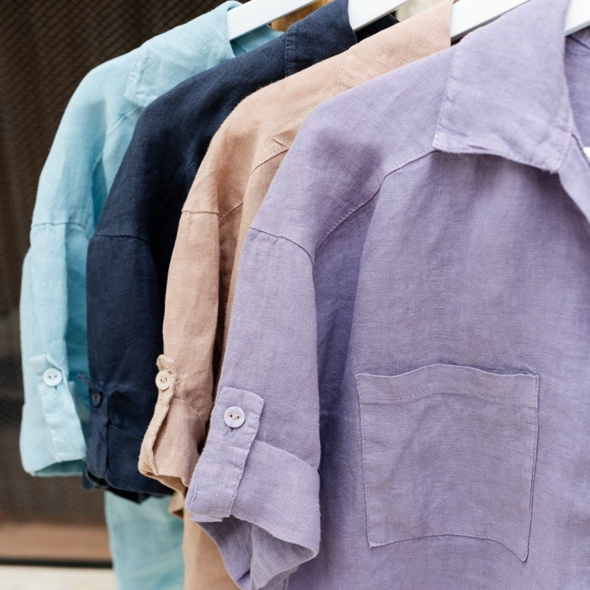 Linen Camp Shirt L/XL - Splendid Iris