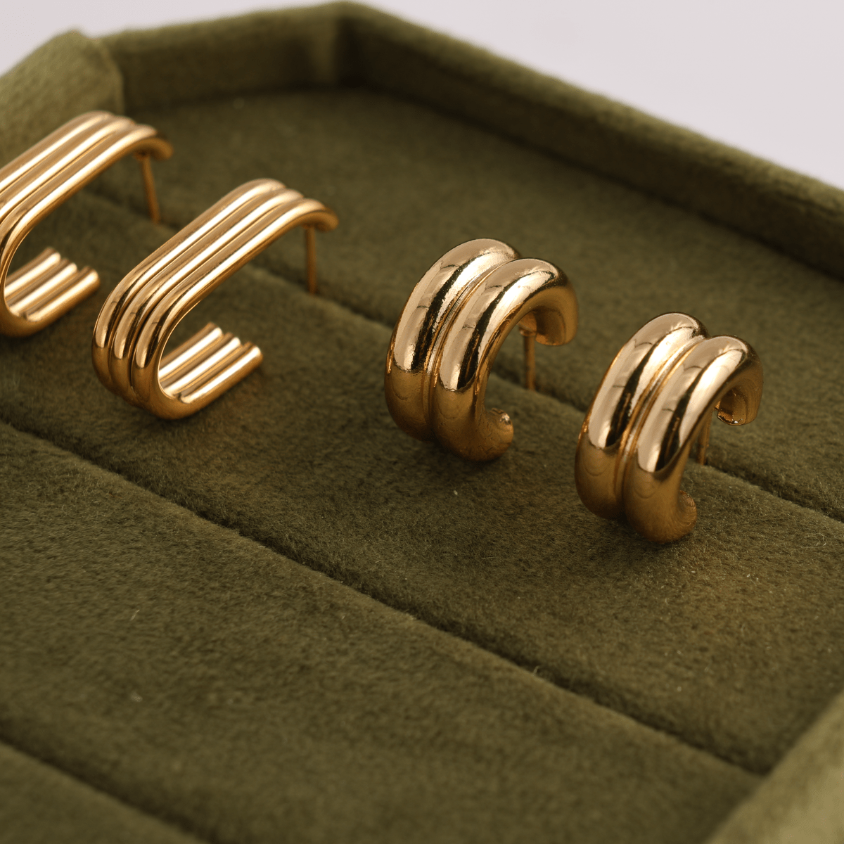 Small Bold Hoops, Water-Resistant - Splendid Iris