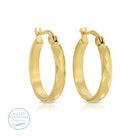 Textured Latch Back Hoops, Water-Resistant - Splendid Iris