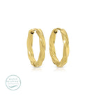 Simple Twist Huggie Earrings, Water-Resistant - Splendid Iris