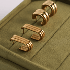 Contemporary Elongated Hoops, Water-Resistant - Splendid Iris