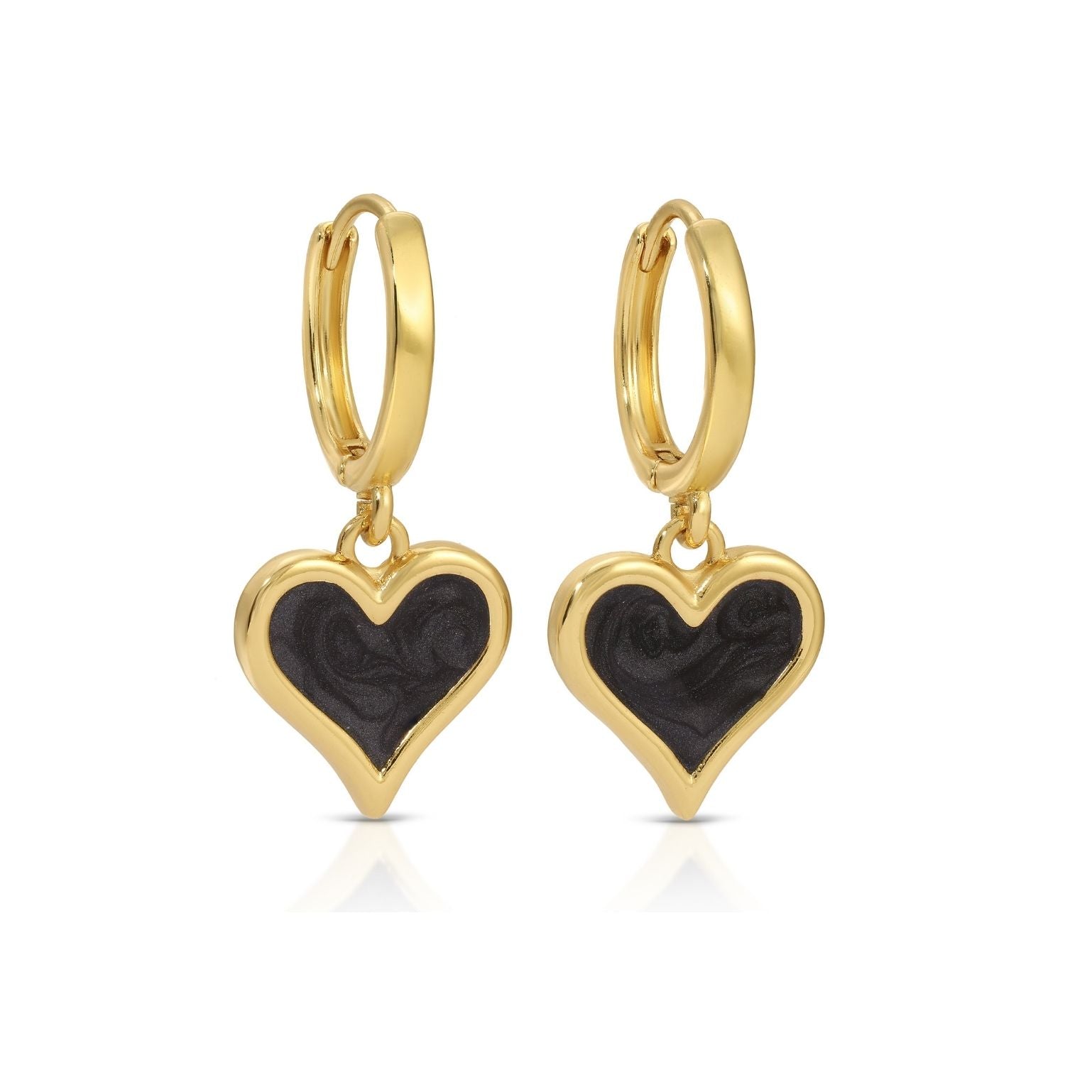 Colorful Heart Drop Huggies - Splendid Iris