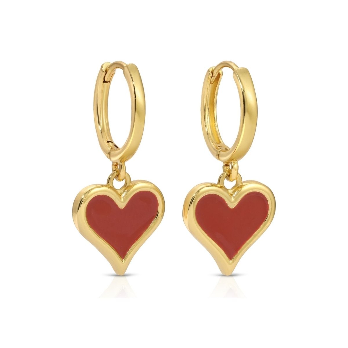 Colorful Heart Drop Huggies - Splendid Iris