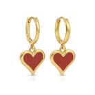 Colorful Heart Drop Huggies - Splendid Iris