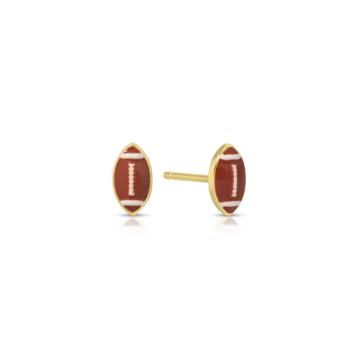 Petite Football Stud Earrings - Splendid Iris