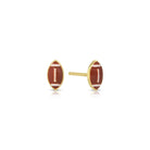 Petite Football Stud Earrings - Splendid Iris