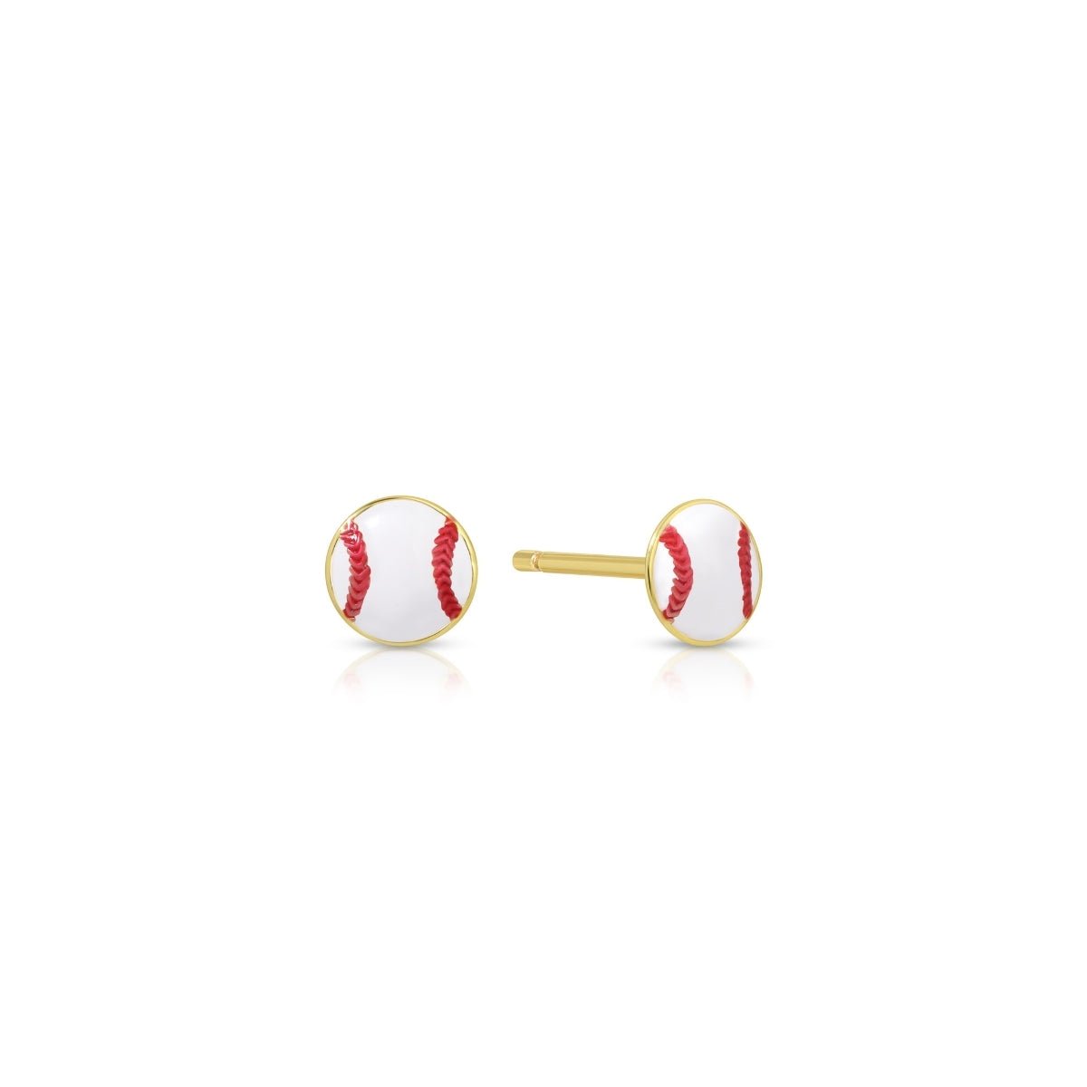 Petite Baseball Stud Earrings - Splendid Iris