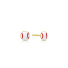 Petite Baseball Stud Earrings - Splendid Iris