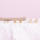 Heart Velvet Stud Gift Set - Splendid Iris