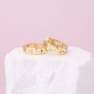 Understated Cross Huggies - Splendid Iris
