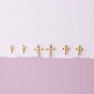 Multi Cross Gift Set of 3 Studs - Splendid Iris