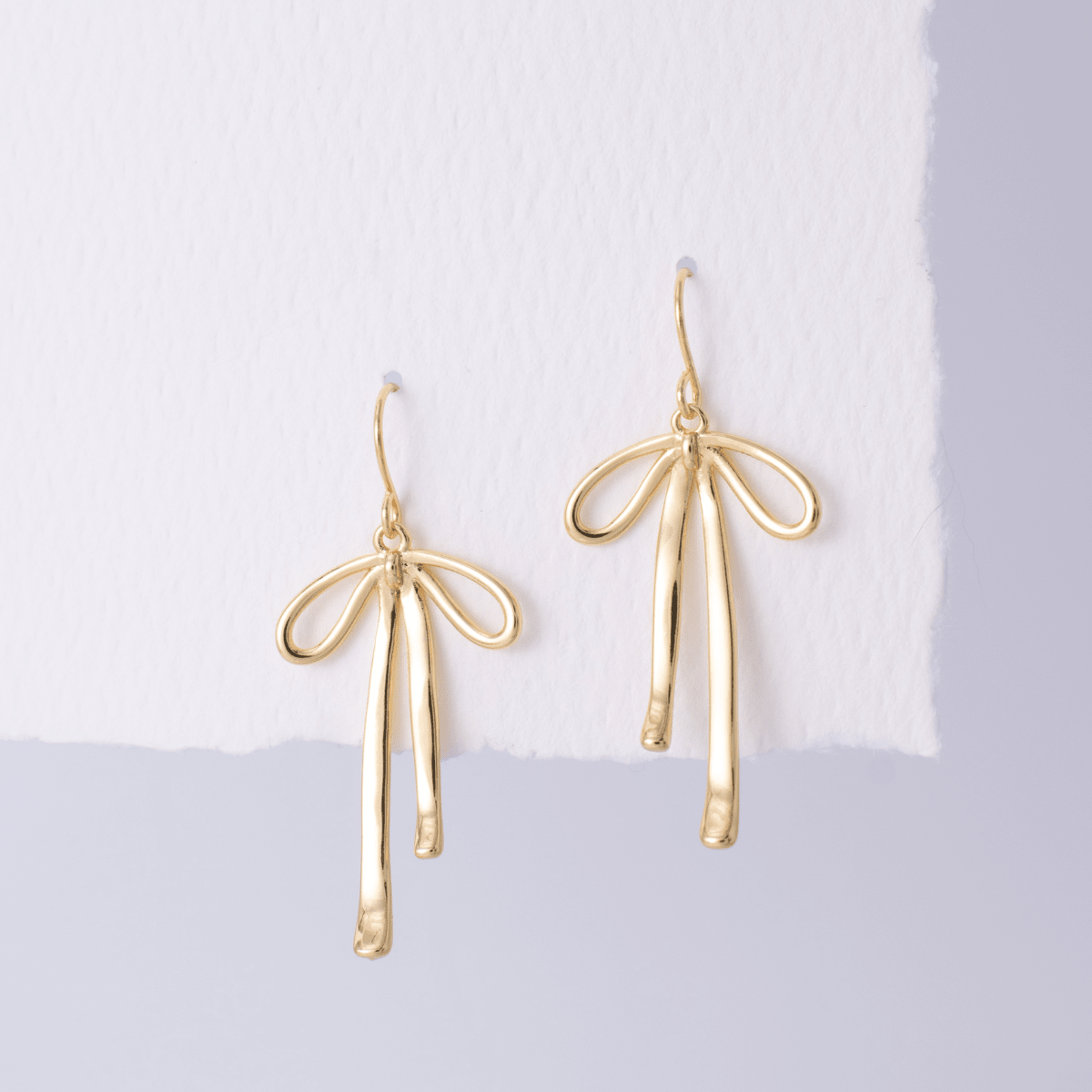 Fabulously Perfect Flowy Bow Earrings - Splendid Iris