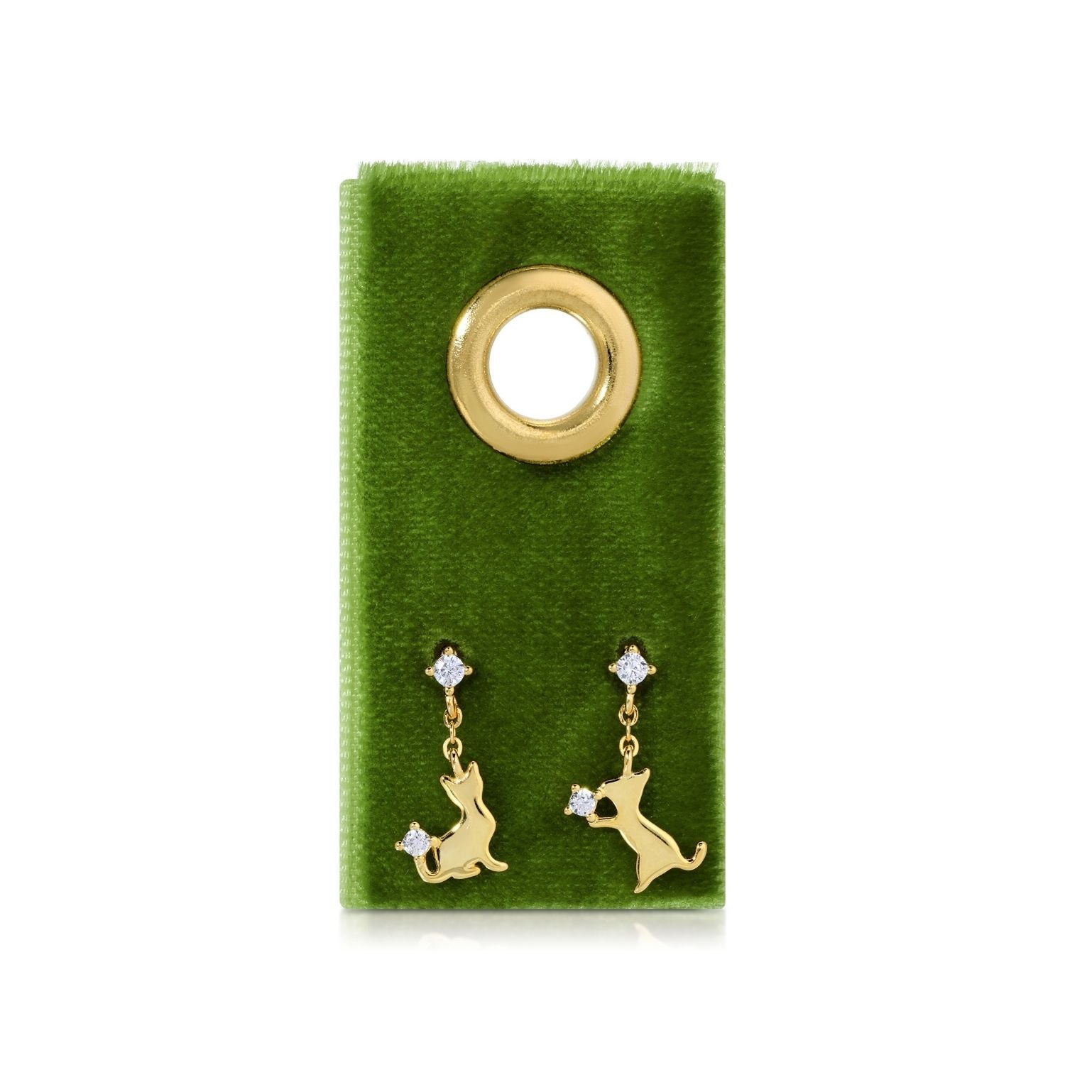 Playful Cat Studs on Velvet - Splendid Iris