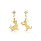 Playful Cat Studs on Velvet - Splendid Iris