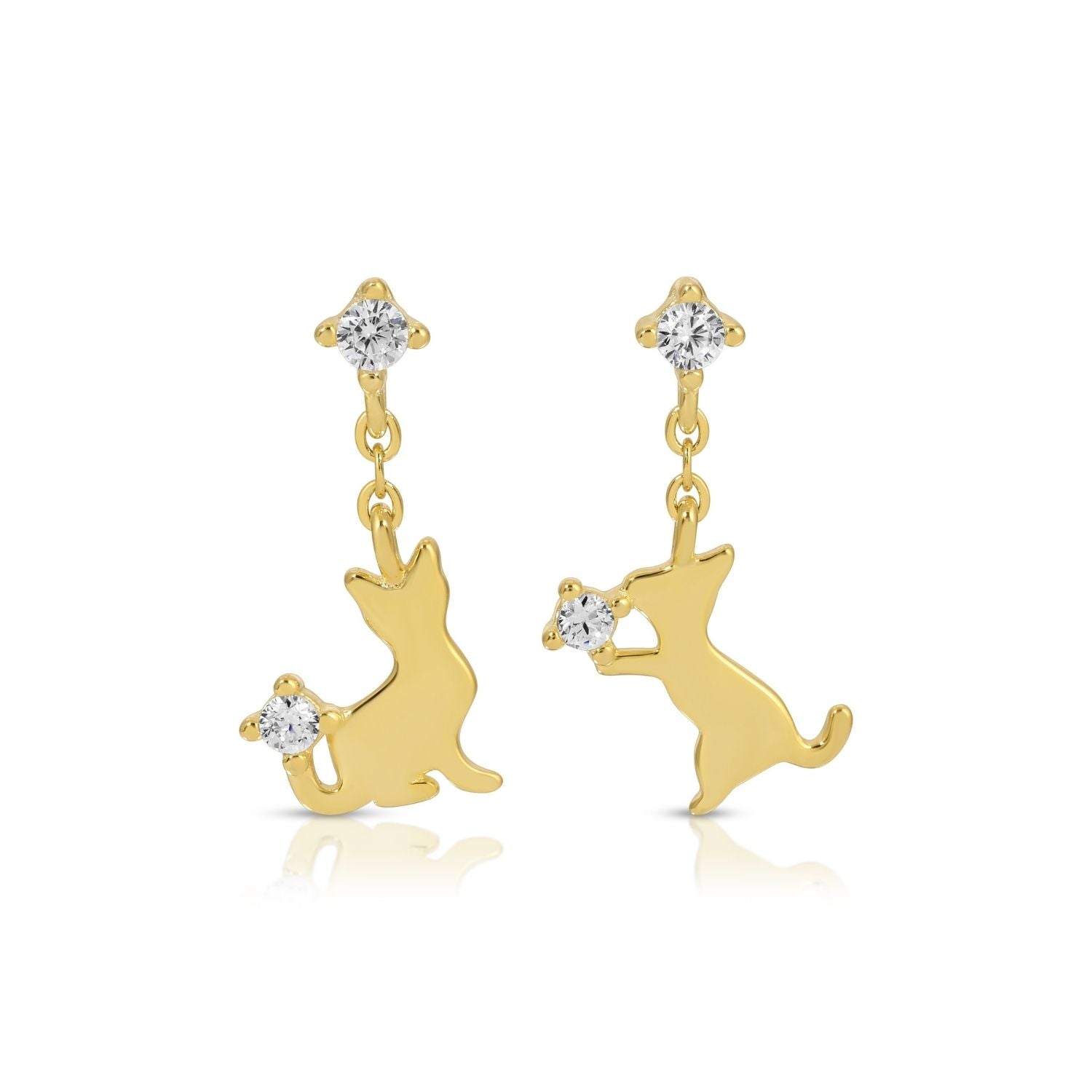 Playful Cat Studs on Velvet - Splendid Iris