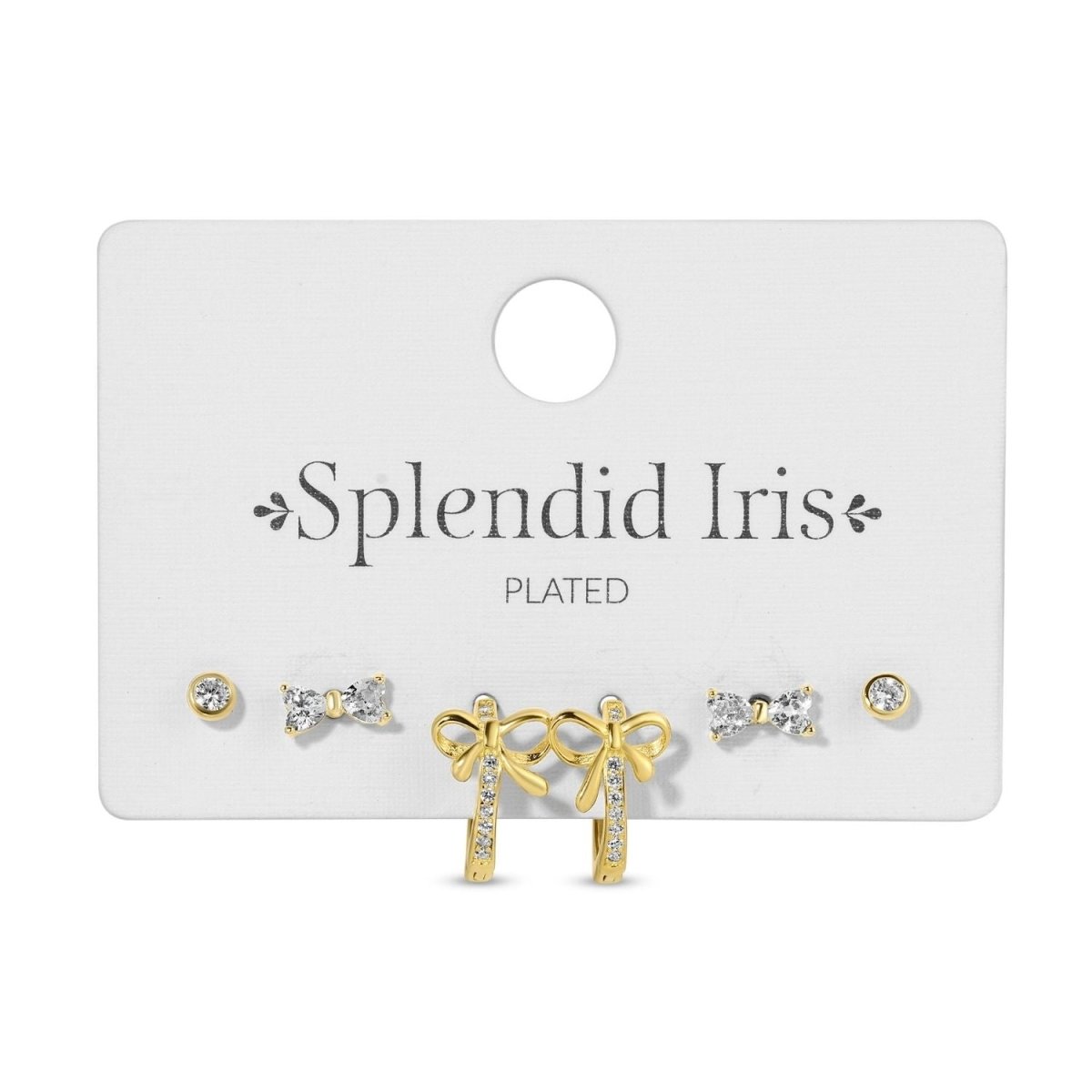 Bow Sparkle Earring Set of 3 - Splendid Iris