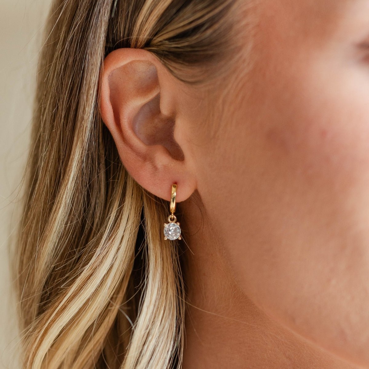 Faux Diamond Huggies - Splendid Iris