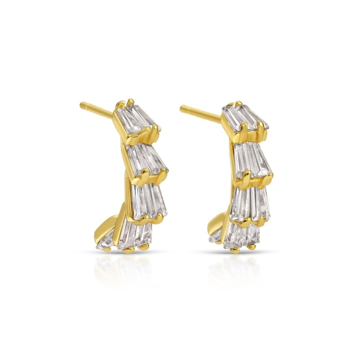 Multi Baguette Hoop Earrings - Splendid Iris
