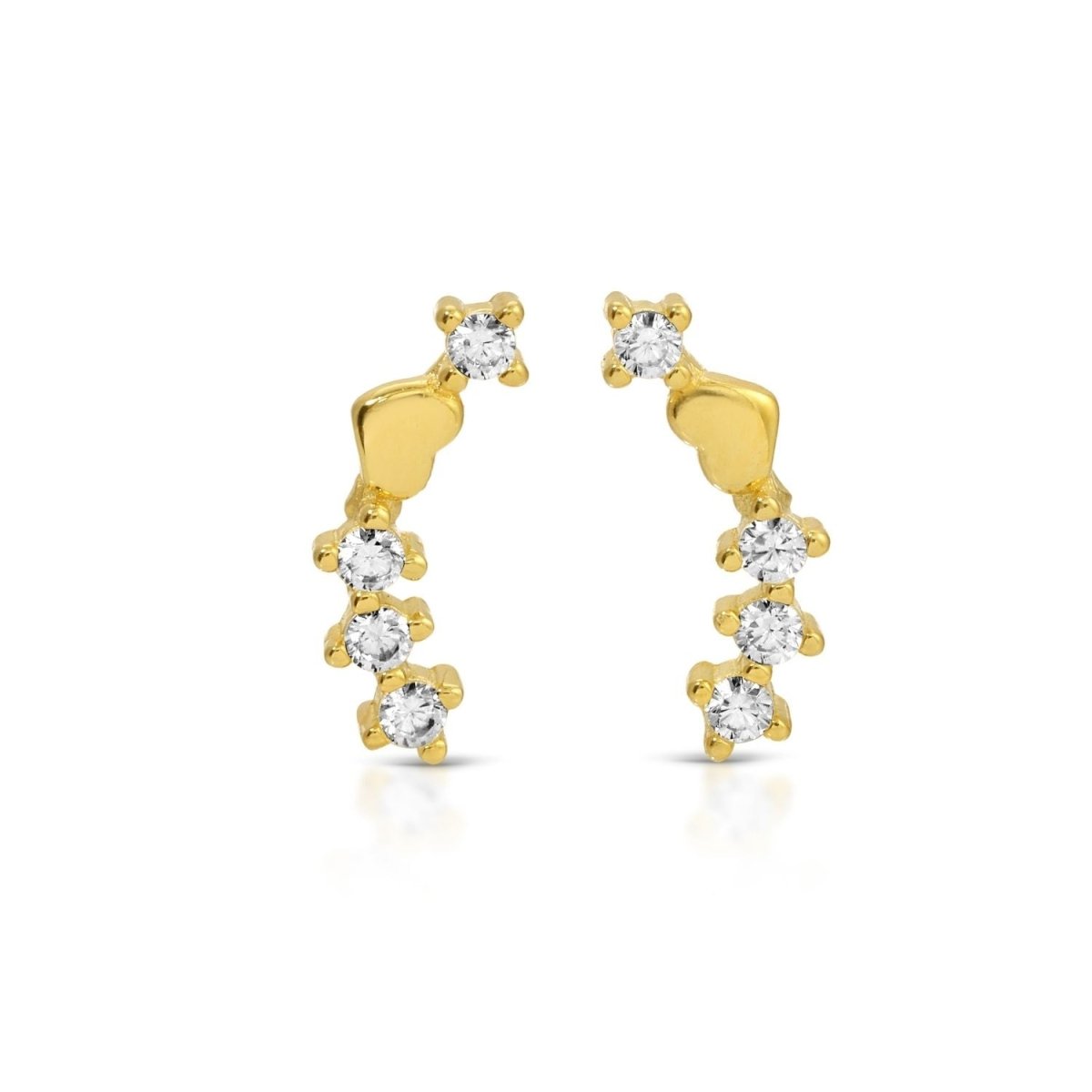 Heart Crawler Earrings - Splendid Iris