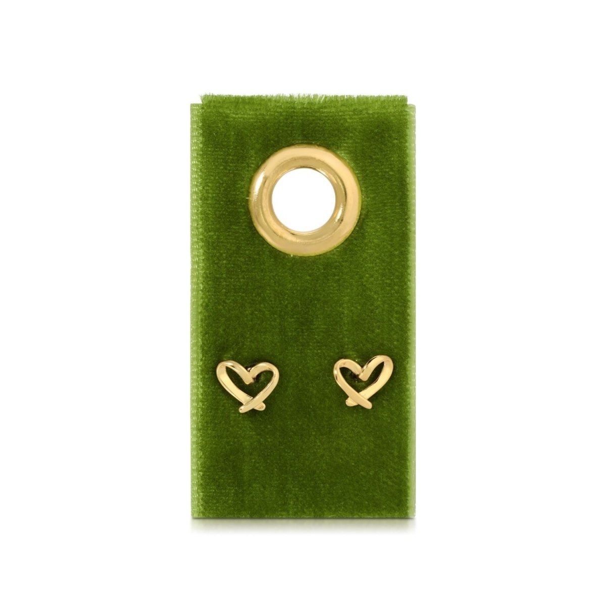 Free Form Heart Studs on Velvet Gift Tag - Splendid Iris