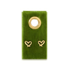 Free Form Heart Studs on Velvet Gift Tag - Splendid Iris