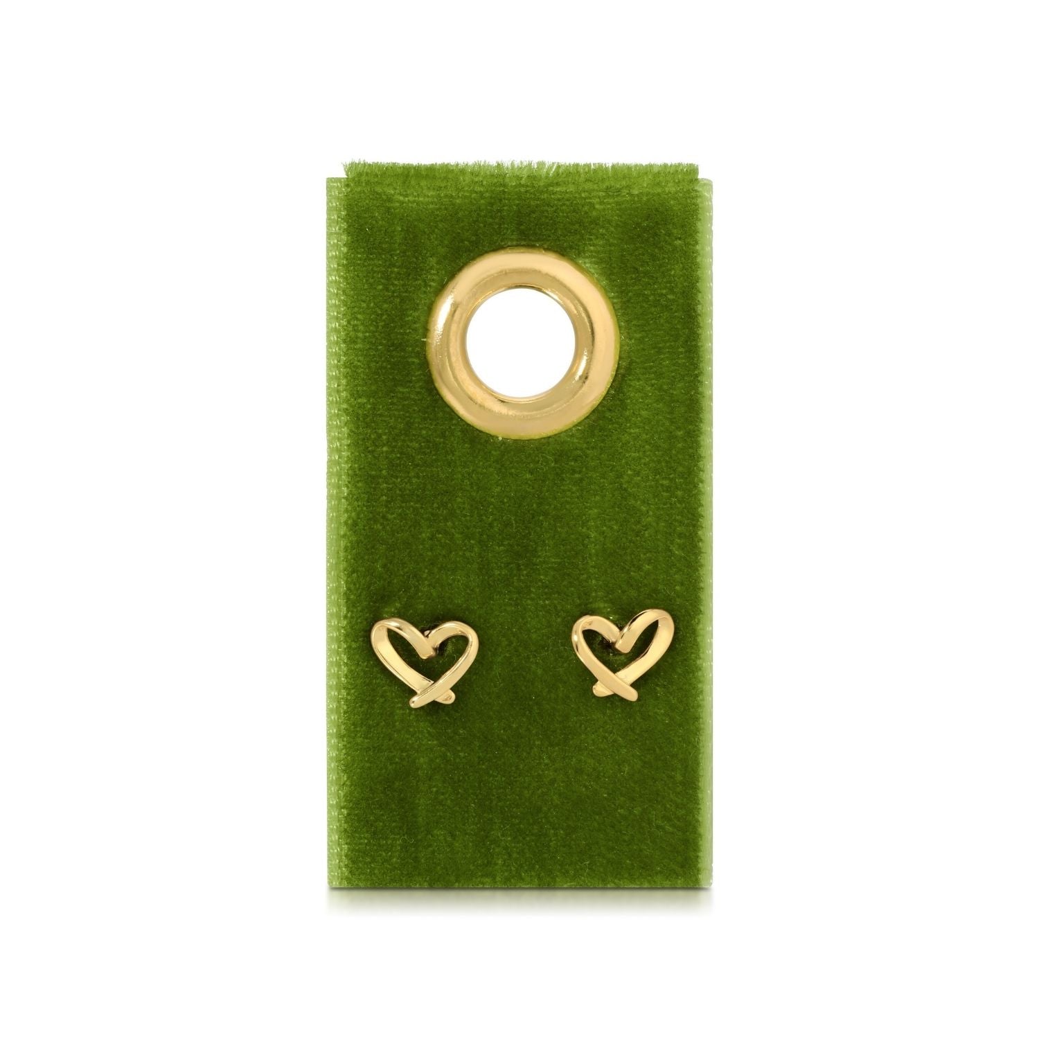 Free Form Heart Studs on Velvet Gift Tag - Splendid Iris