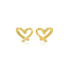 Free Form Heart Studs on Velvet Gift Tag - Splendid Iris