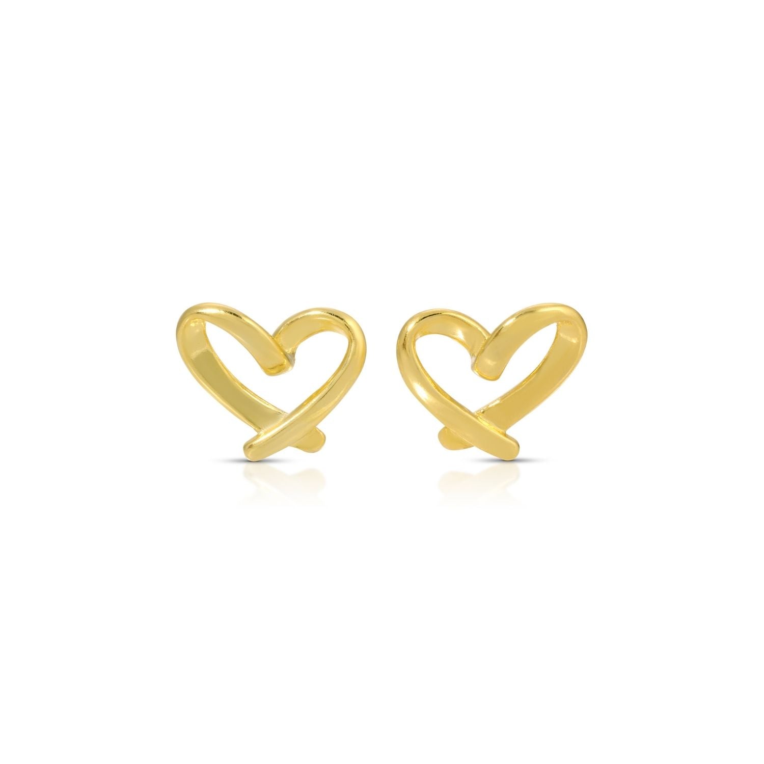 Free Form Heart Studs on Velvet Gift Tag - Splendid Iris