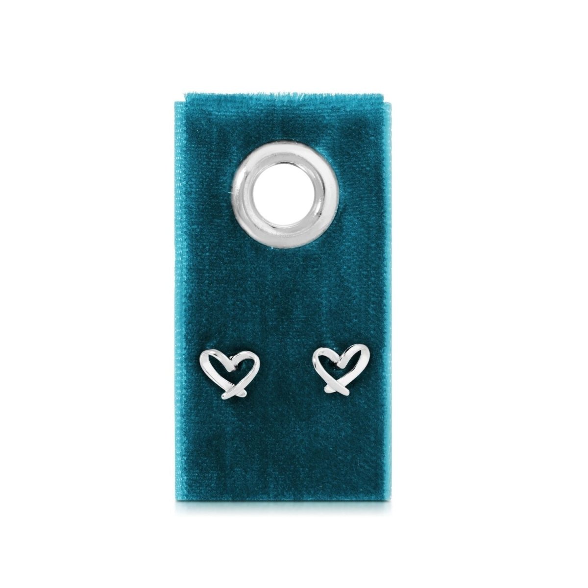 Free Form Heart Studs on Velvet Gift Tag - Splendid Iris