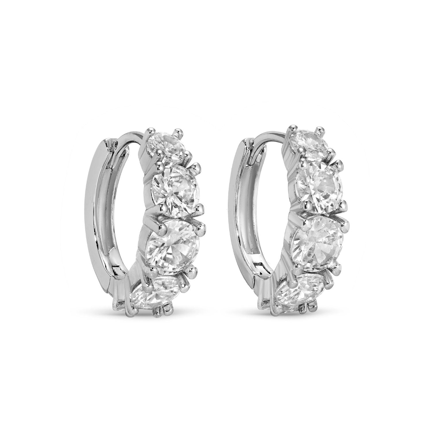 Large Graduating CZ Huggies - Splendid Iris