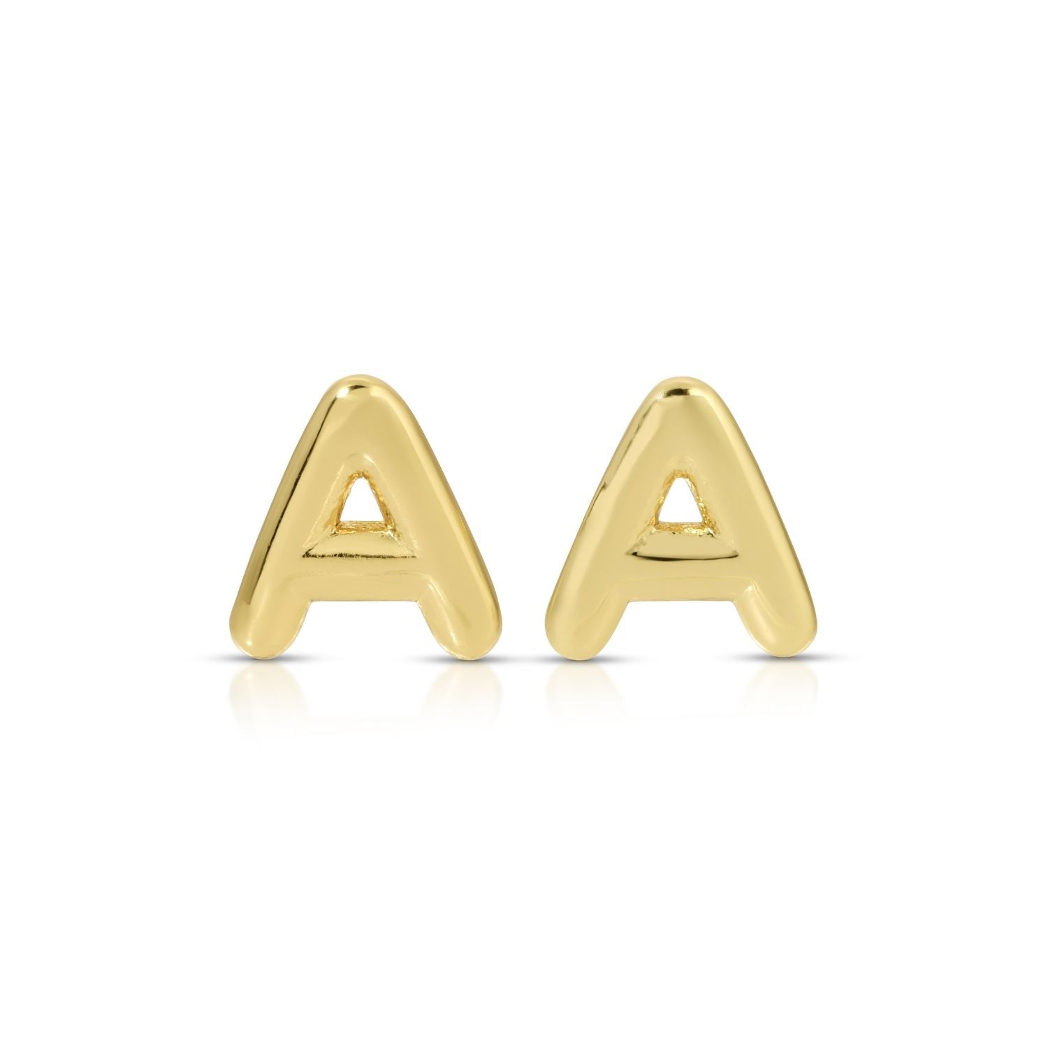 Initial Studs on Velvet Gift Tag - Splendid Iris