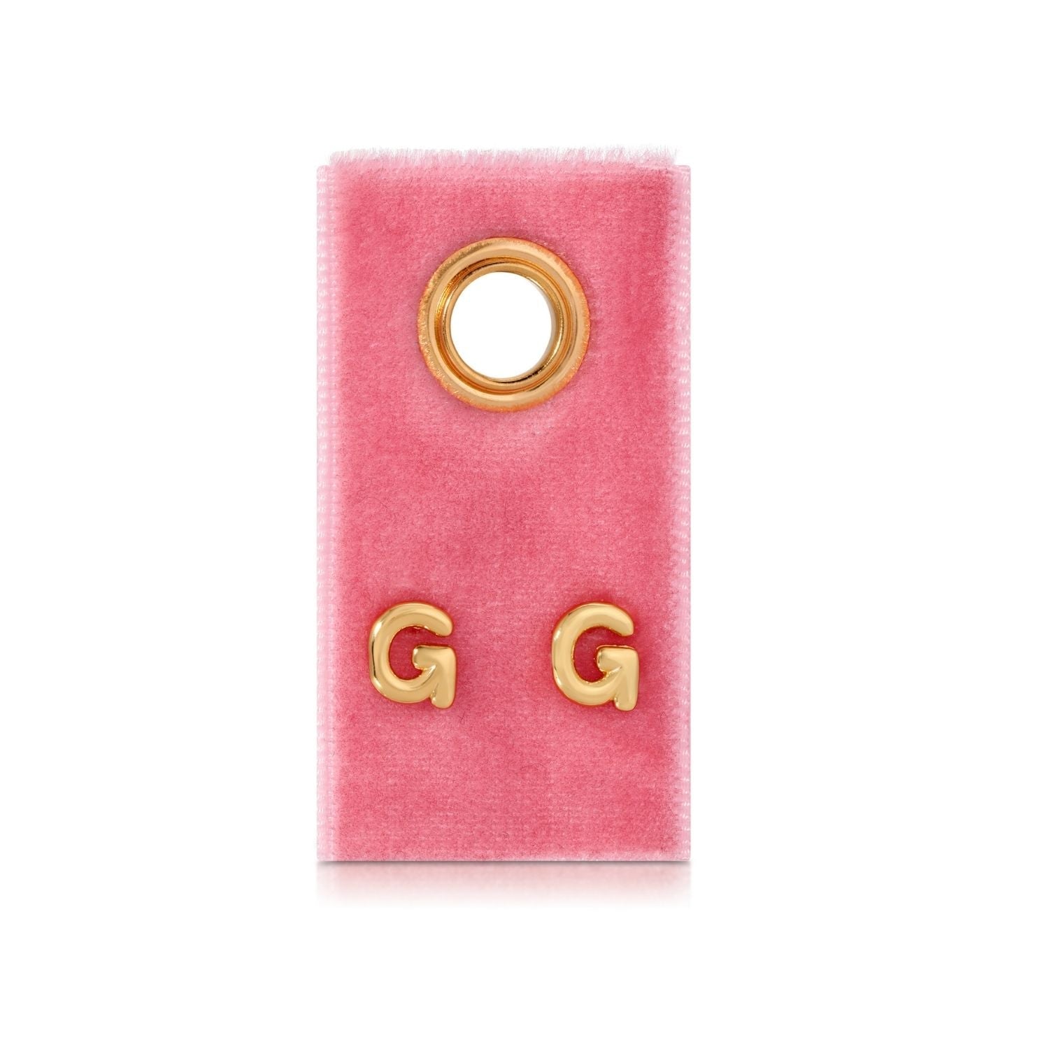 Initial Studs on Velvet Gift Tag - Splendid Iris
