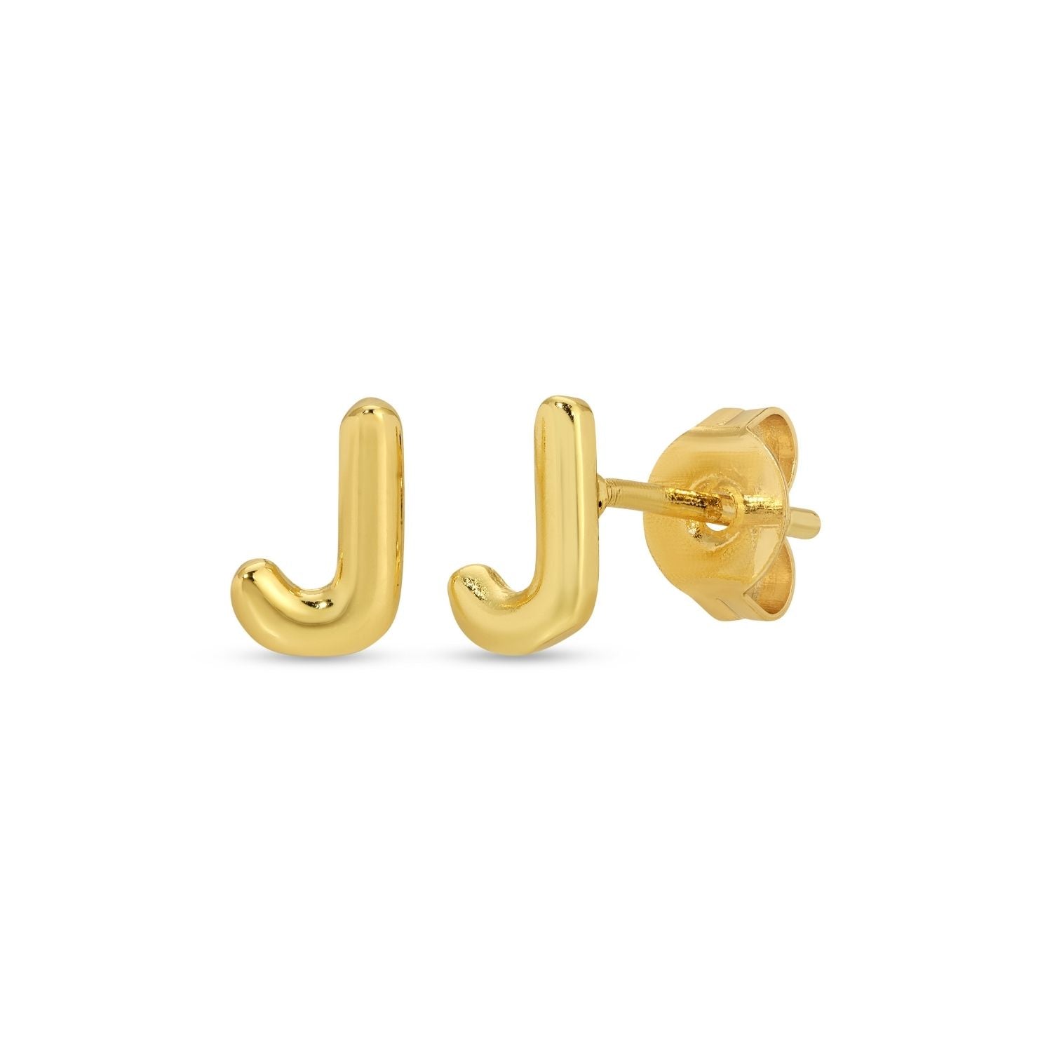 Initial Studs on Velvet Gift Tag - Splendid Iris