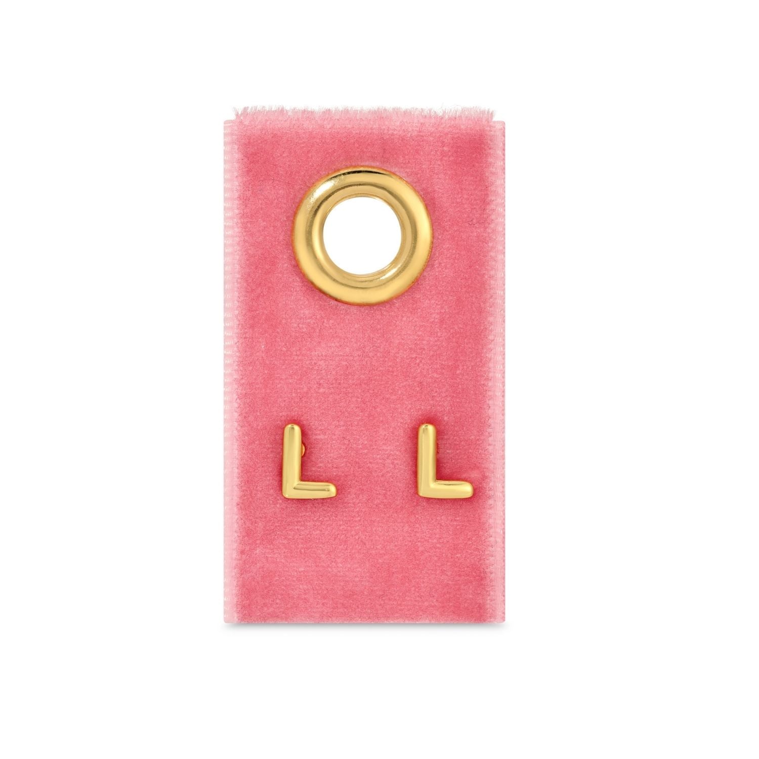 Initial Studs on Velvet Gift Tag - Splendid Iris