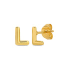 Initial Studs on Velvet Gift Tag - Splendid Iris