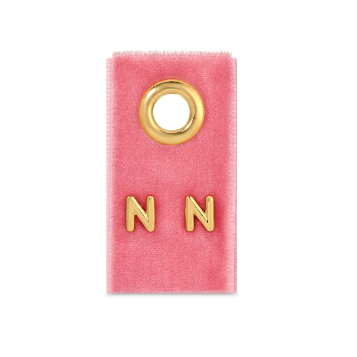 Initial Studs on Velvet Gift Tag - Splendid Iris