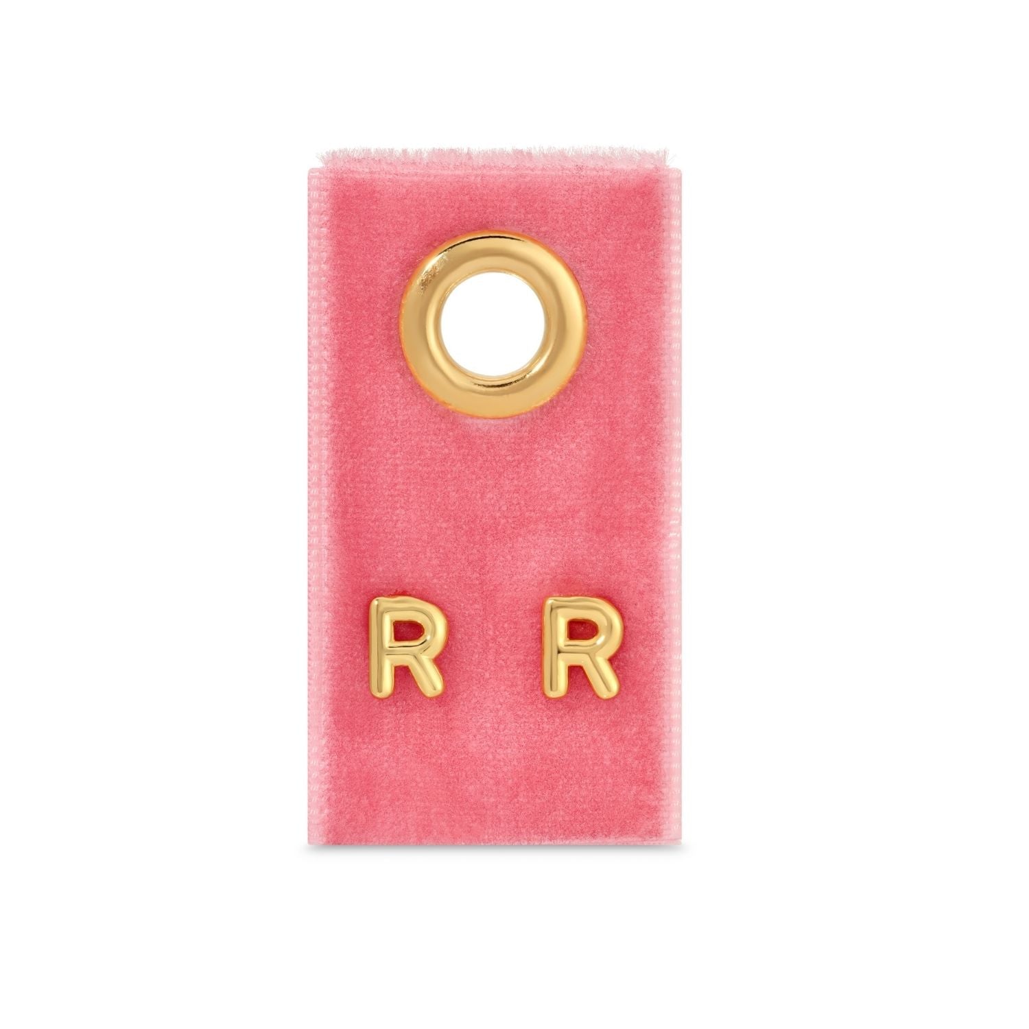 Initial Studs on Velvet Gift Tag - Splendid Iris