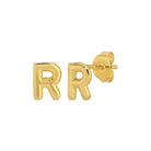 Initial Studs on Velvet Gift Tag - Splendid Iris
