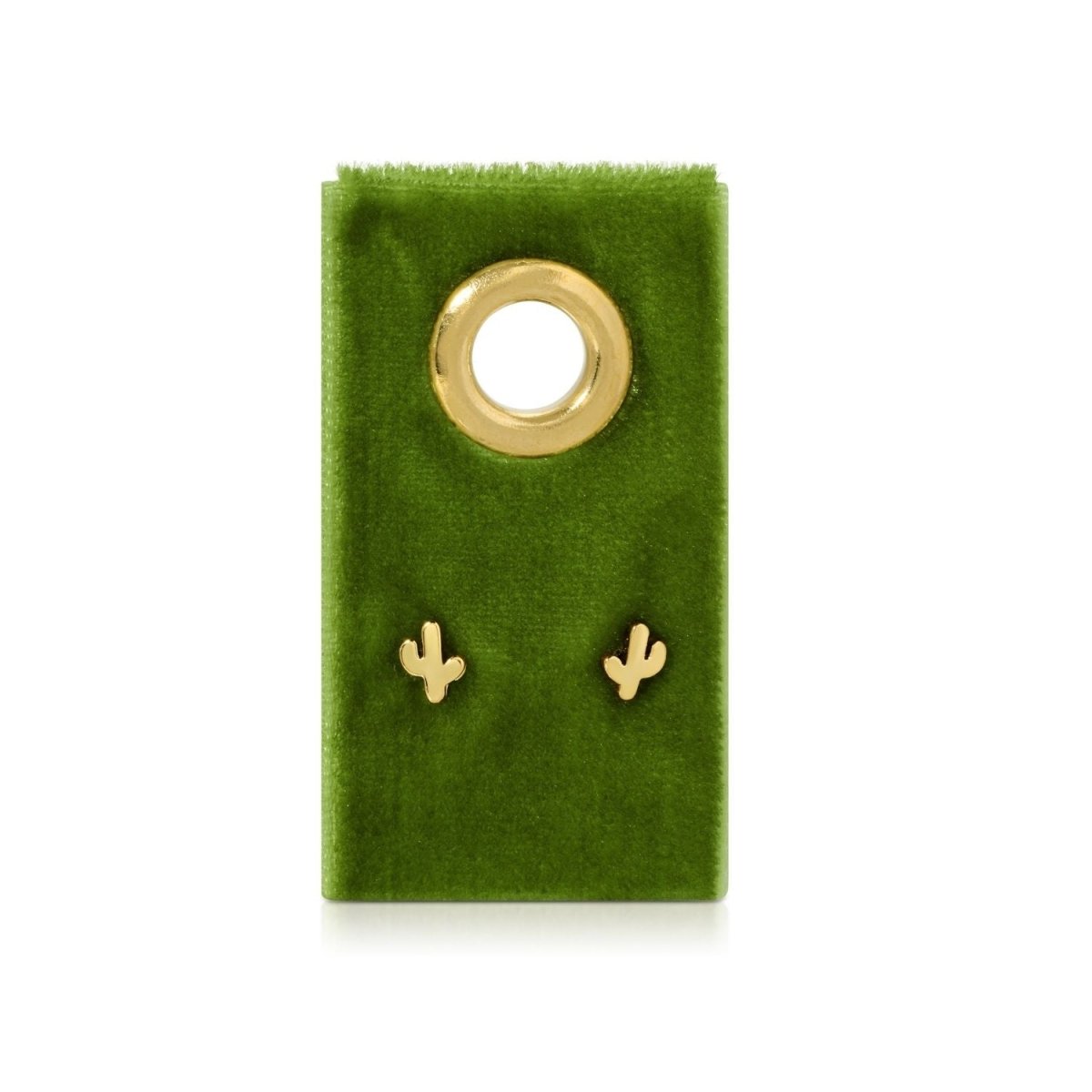 Simple Cactus Studs on Velvet Gift Tag - Splendid Iris