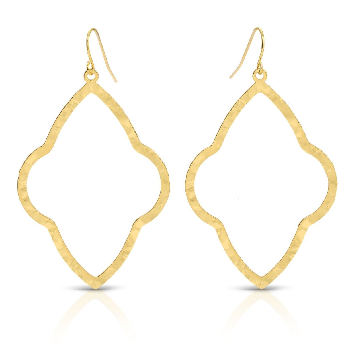 Large Textured Medallion Earrings - Splendid Iris