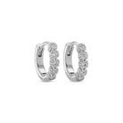 Petite Shimmering Cubic Zirconia Huggies - Splendid Iris