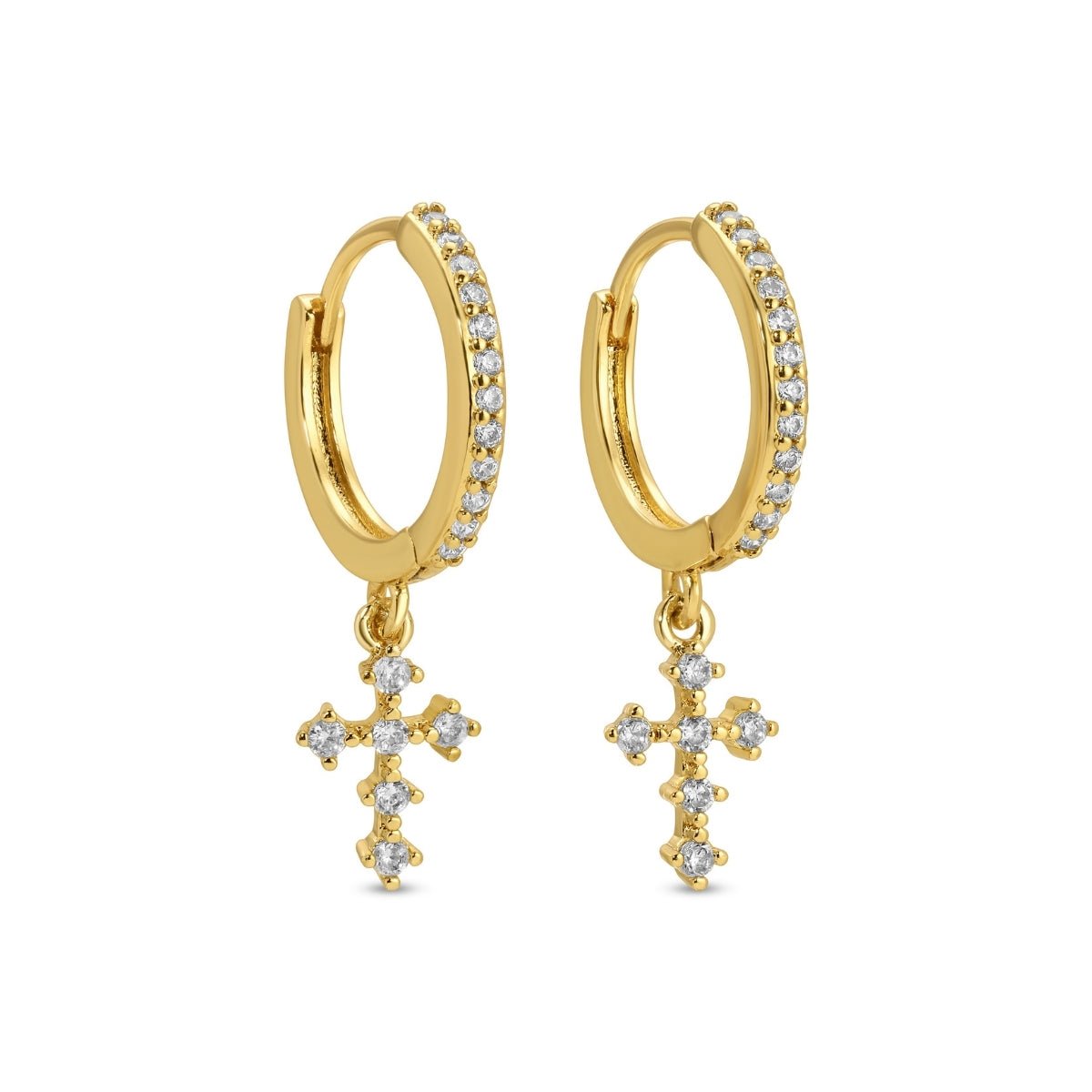 Gold-Plated Cross Earrings | Unique Gifts Under $50 for Women