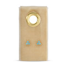 Light Blue Triple Cluster Studs on Velvet Tag - Splendid Iris