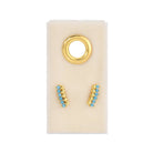 Light Blue Delicate Dots & CZ Studs On Velvet Tag - Splendid Iris