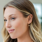 Pavé Palm Tree Huggie Earrings - Splendid Iris