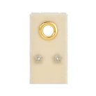 Delicate Flower Studs on Velvet Tag - Splendid Iris