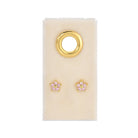 Delicate Flower Studs on Velvet Tag - Splendid Iris