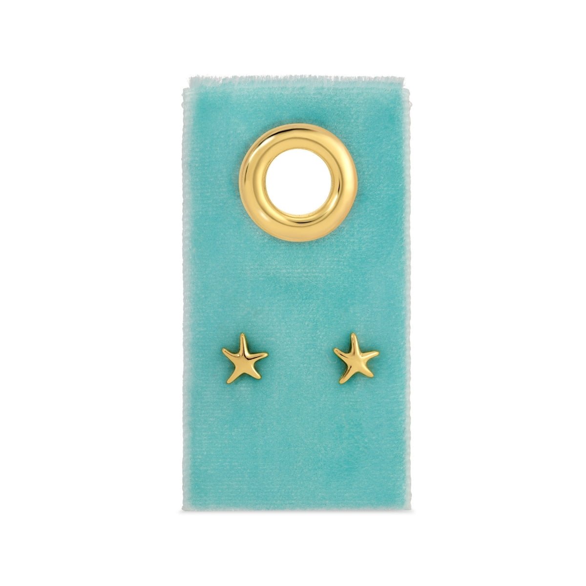 Petite Starfish Studs on Velvet Tag - Splendid Iris