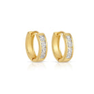 Contemporary Small Cubic Zirconia Huggies - Splendid Iris